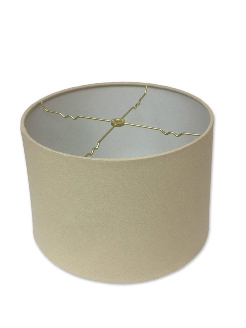 Shallow Drum Hardback Lampshade 13x14x9” LINEN BEIGE